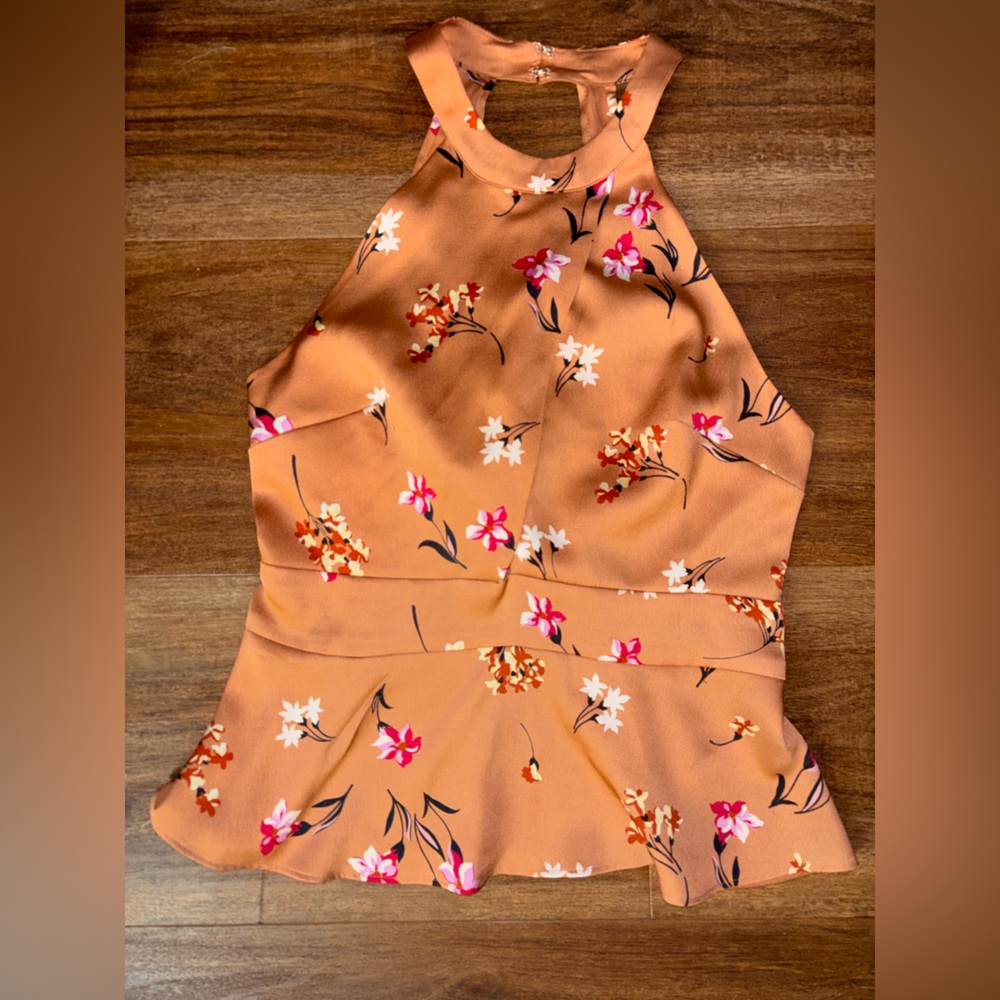 Express Floral Orange and Pink Top